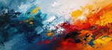Abstract colorful paint art background. Generative AI technology.	
