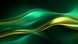 abstract green and gold wave background. luxurious dynamic wave background wallpaper.