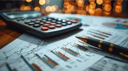 Poster - Financial analysis statements. Generative AI.