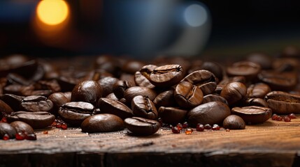 Canvas Print - coffee bean photos super details