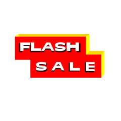 Wall Mural -  Flash Sale Banner Vector Red And Yellow Colors