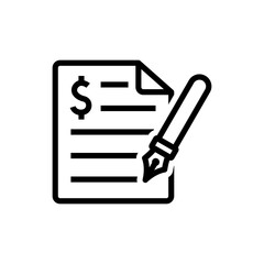 Poster - Business contract agreement vector icon