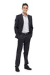 © Alexandra W/peopleimages.com - Businessman, suit and smile for portrait, confident and professional on white studio background. Man, young and ready for career, entrepreneur and employer for startup, mockup space and corporate
