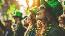 Young People Celebrating St Patrick's Day