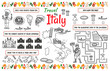 A fun holiday placemat for kids. Print out the “Travel to Italy” activity sheet with a labyrinth, find the differences, and find the same ones. 17x11 inch printable vector file