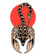 poisonous scorpion tattoo illustration design