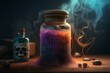Illustration of toxic potion used for professional purposes. Generative AI