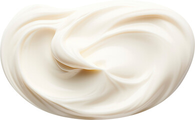 Cream texture stroke isolated on transparent background. PNG