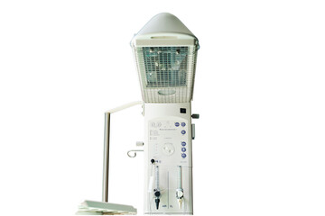 Wall Mural - A device for resuscitation of infants and checking the child on the Apgar scale after delivery, isolated on a white background. Machine for oxygen supply and resuscitation of the baby after childbirth