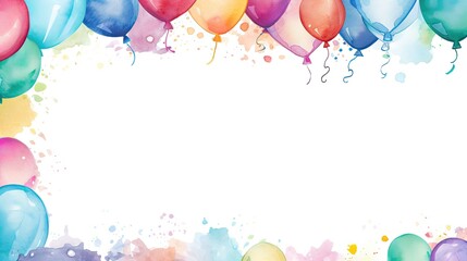 Wall Mural - watercolor painting style vector of Birthday