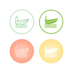 Sticker - Steamship Vector Icon