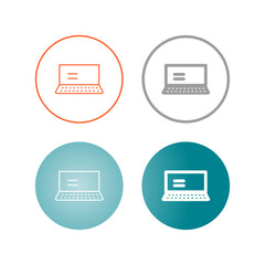 Sticker - Laptop Vector Icon