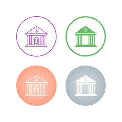 Poster - Bank Building Vector Icon