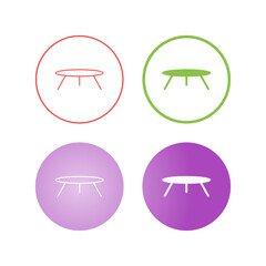 Canvas Print - Small Table Vector Icon