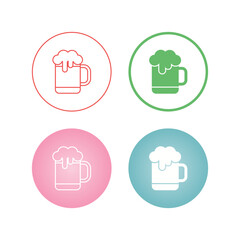 Sticker - Beer Vector Icon