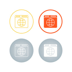 Sticker - Browser Vector Icon