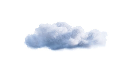 Wall Mural - White clouds isolate on black background. 3d illustration