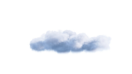 Wall Mural - White clouds isolate on black background. 3d illustration