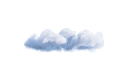 Wall Mural - White clouds isolate on black background. 3d illustration