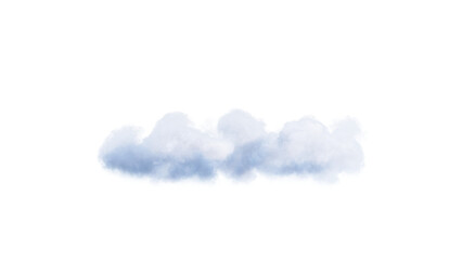 Wall Mural - White clouds isolate on black background. 3d illustration