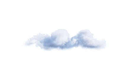 Wall Mural - White clouds isolate on black background. 3d illustration