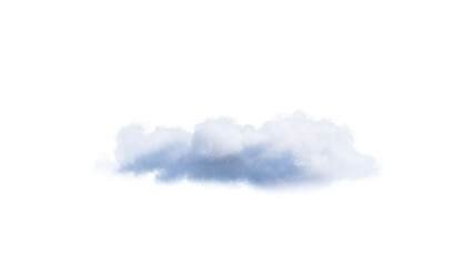 Wall Mural - White clouds isolate on black background. 3d illustration