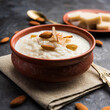 rice kheer or firni or chawal ki khir is a pudding from indian subcontinent, made by boiling milk ,sugar and rice. served in a bowl