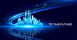 © Brightlord - Gradient smart city and high speed background