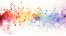 Abstract Musical Long Narrow Background
