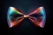 © cvetikmart - Translucent bow on a dark background, gradient transition of the color spectrum, pointillism