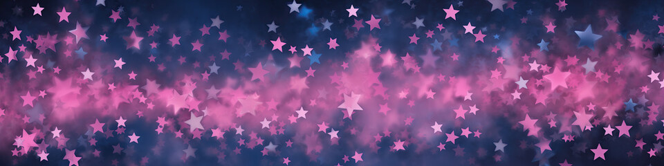 Sticker - pink and blue stars 