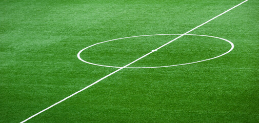 Wall Mural - Top view centre circle soccer pitch