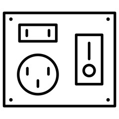 Canvas Print - Socket Icon of Electrician Tools iconset.