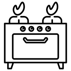 Poster - Gas Stove Icon of Homeware iconset.