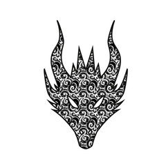 Wall Mural - The Dragon. Head dragon logo vector, icon, illustration. Dragon vector icon illustration design logo template.