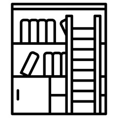 Sticker - Library Ladder Icon of Library iconset.