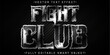 Dark Silver Shiny Fight Club Vector Fully Editable Smart Object Text Effect