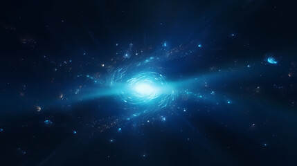  Blue light in space,PPT background
