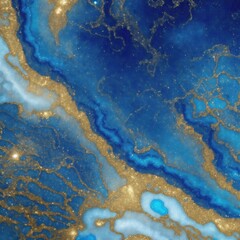  Blue and golden Glitter Agate texture background