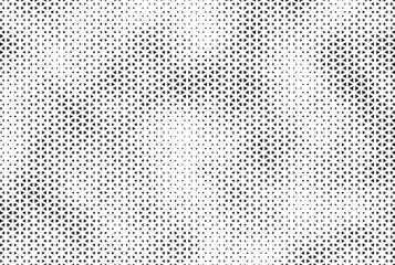 Fototapete - Black and white halftone triangles pattern. Abstract geometric gradient background. Vector illustration.