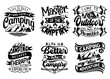 Camping Quote Element Design. vector set of wilderness and nature exploration vintage logos, great set collection. Black vector illustration on white background V4.