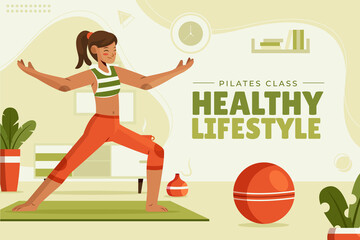 Sticker - Pilates background