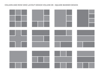 Column and Grid for Square Banner Design purpose composition vol 02