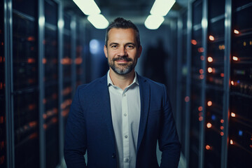 Digital technologies it programmer worker in modern network space working Generative AI