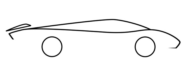 Poster - Fast Car Absstract Line Drawing