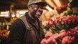 © VicPhoto - Jardinero  trabajando en una floristeria