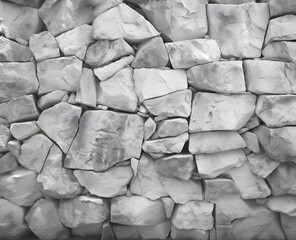 Poster - gray background, in the photo an old stone wall made of large stones