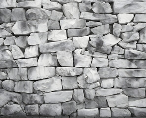 Poster - gray background, in the photo an old stone wall made of large stones