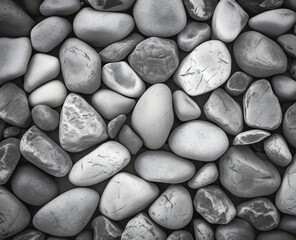 Poster - gray background, in the photo an old stone wall made of large stones