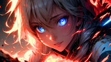 Fototapeta  - A Beautiful Girl In Rage (ANIME) 
Long shiny hair and blue eyes drawn in the anime style and be perfect for use in a variety of projects, such as web design, social media and wallpapers.